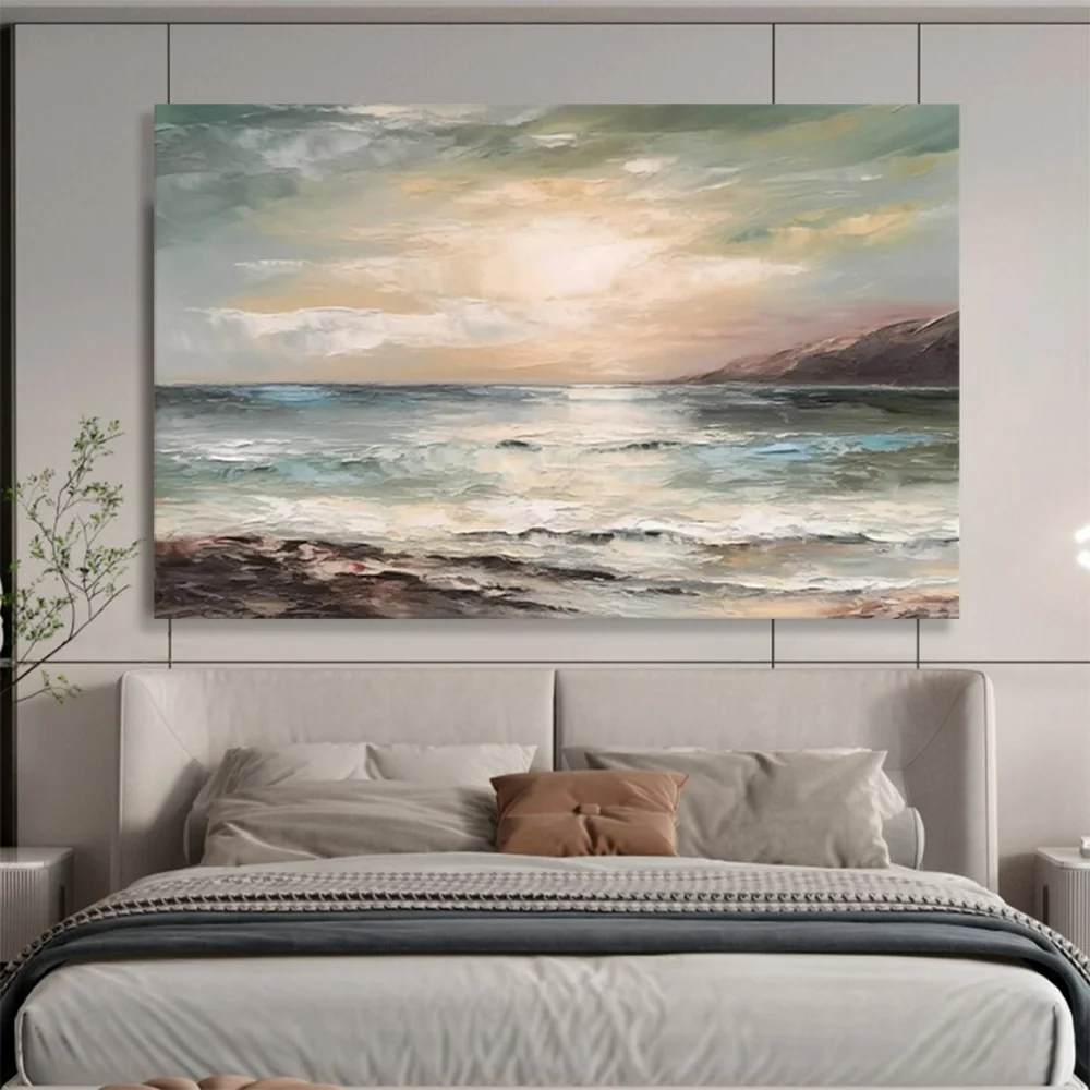 Bedroom Hand-Painted View - original landscape painting for office